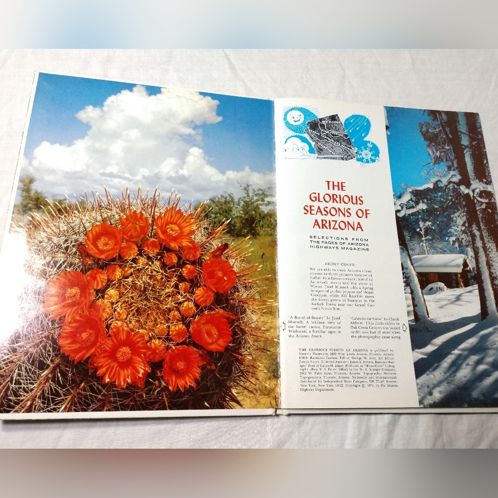 Arizona Highways Presents The Glorious Seasons of Arizona Hardcover Book 1971 - Picture 8 of 8